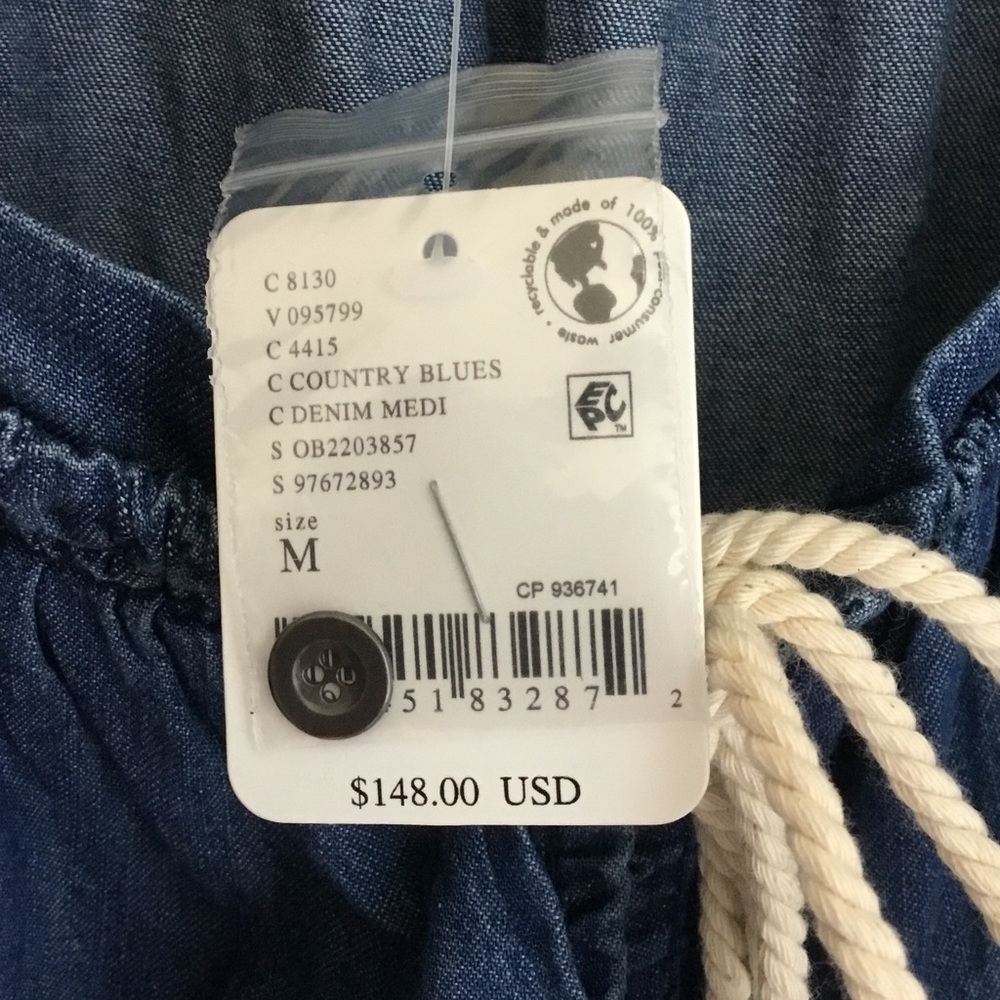 Free People Dark Wash County Line Romper - Picture 6 of 12